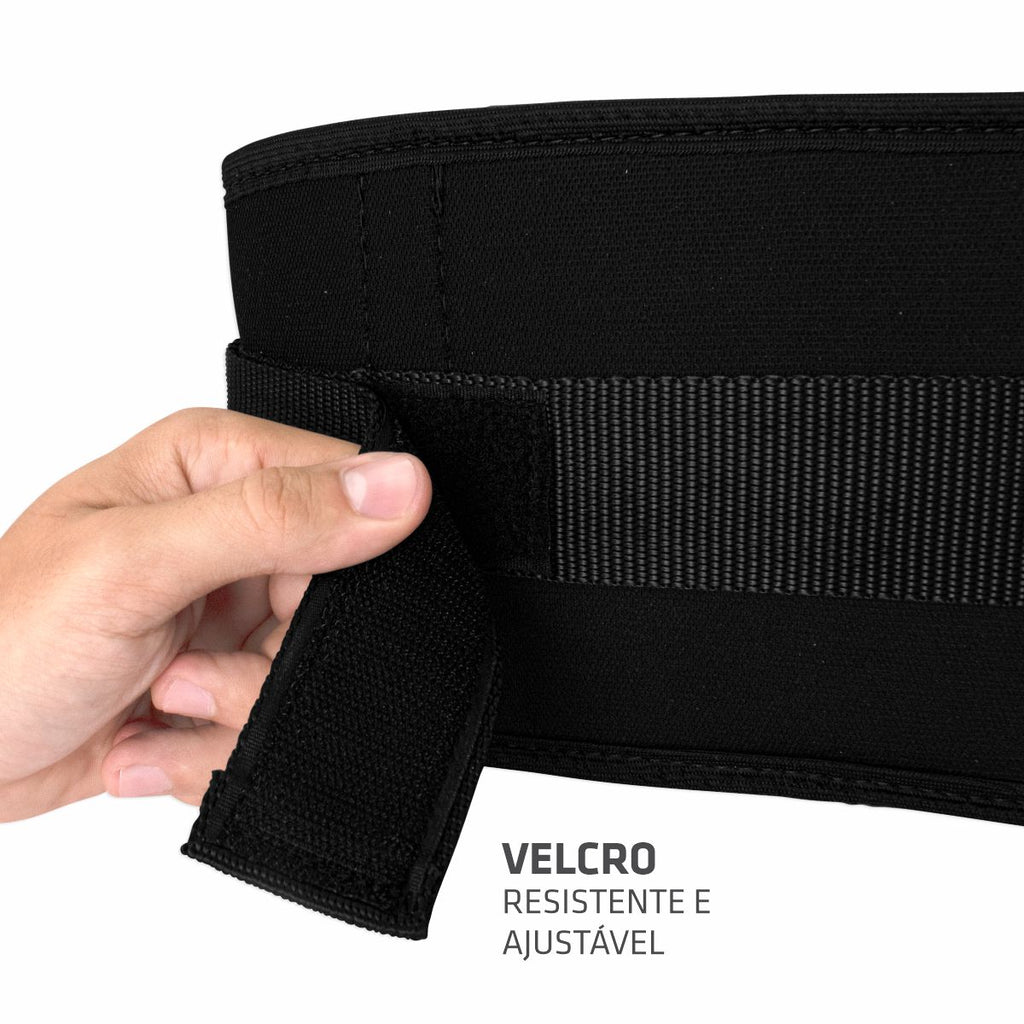 Kit Cinturão de Musculação + Munhequeira Elástica Longa para LPO