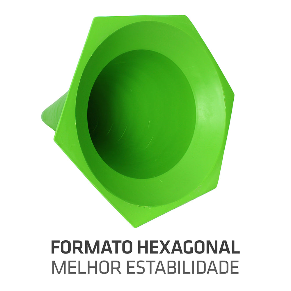 Cone de Marcação de Plástico - 50cm - Kit com 8