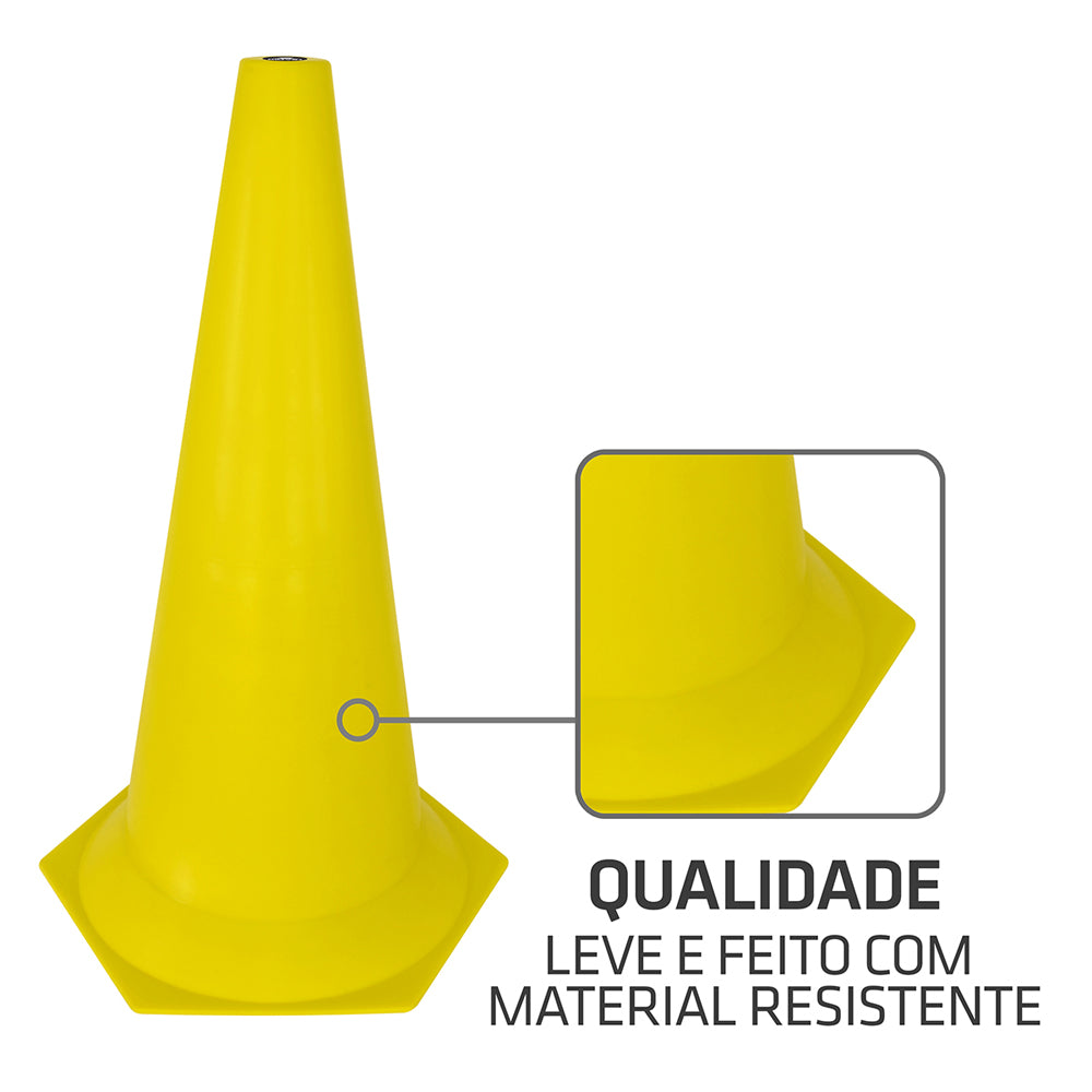 Cone de Marcação de Plástico - 50cm - Kit com 8