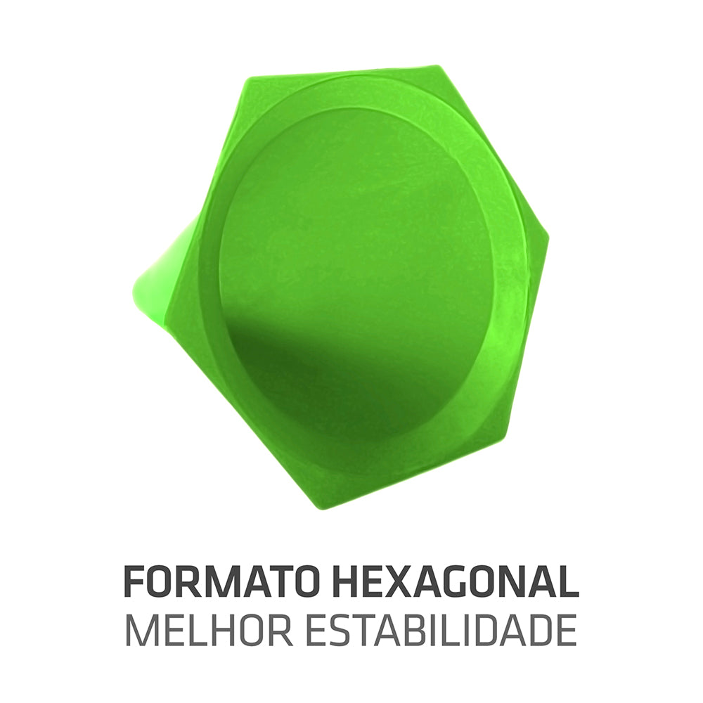 Cone de Marcação Muvin para Treinamento Esportivo - 24cm - Kit com 24