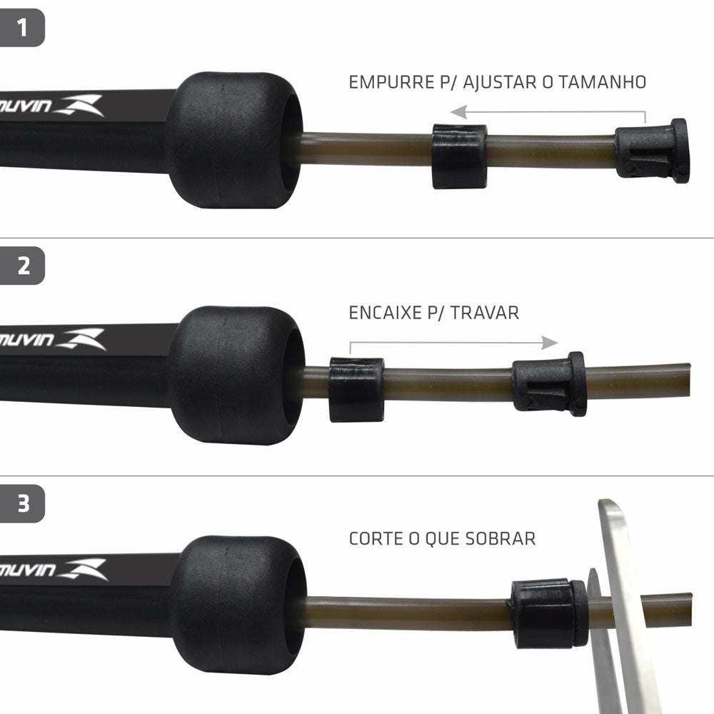 Kit Roda de Exercícios + Corda de Pular Ajustável Muvin