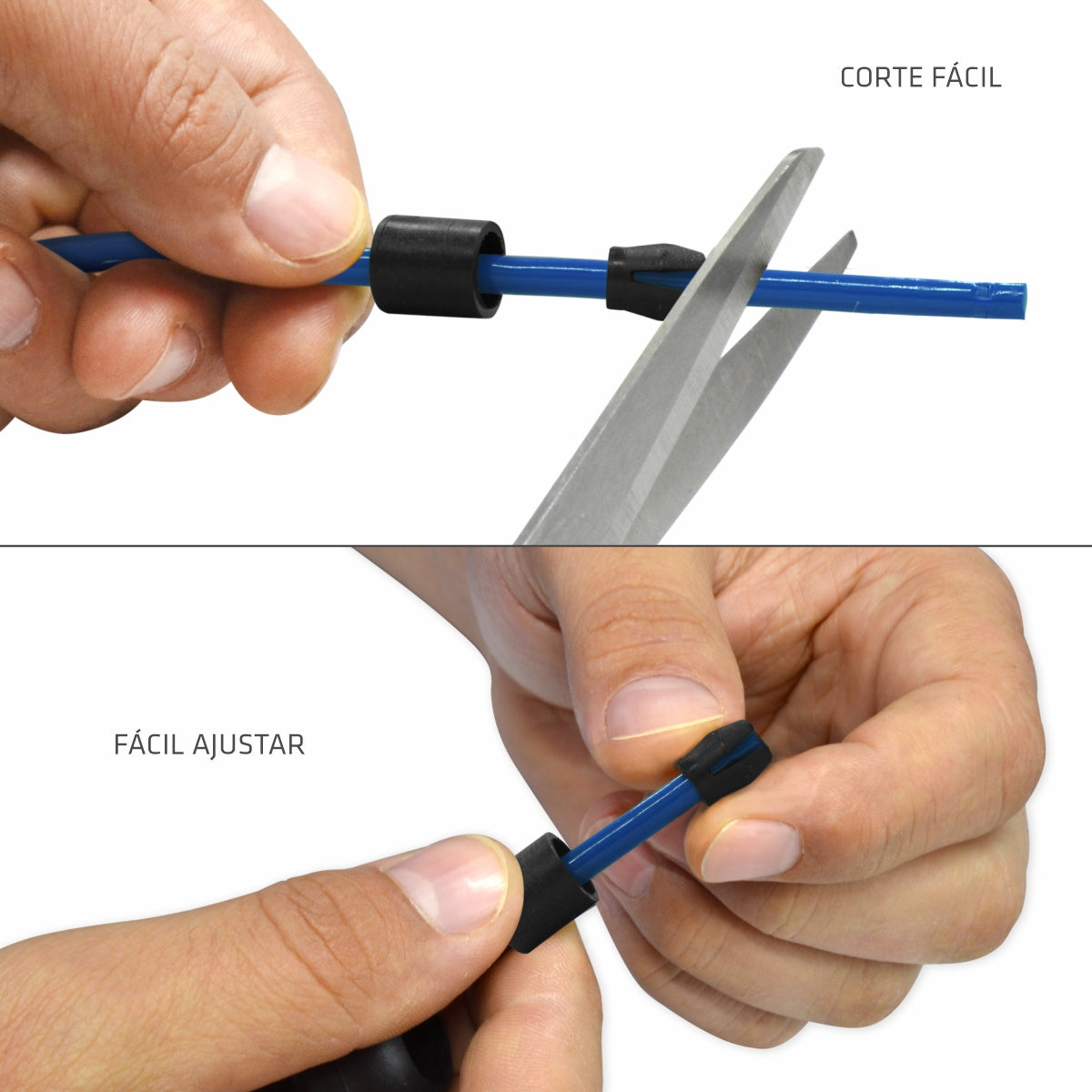 Kit Caneleira de Peso 1kg + Corda de Pular + Kit Mini Band 3 Tensões