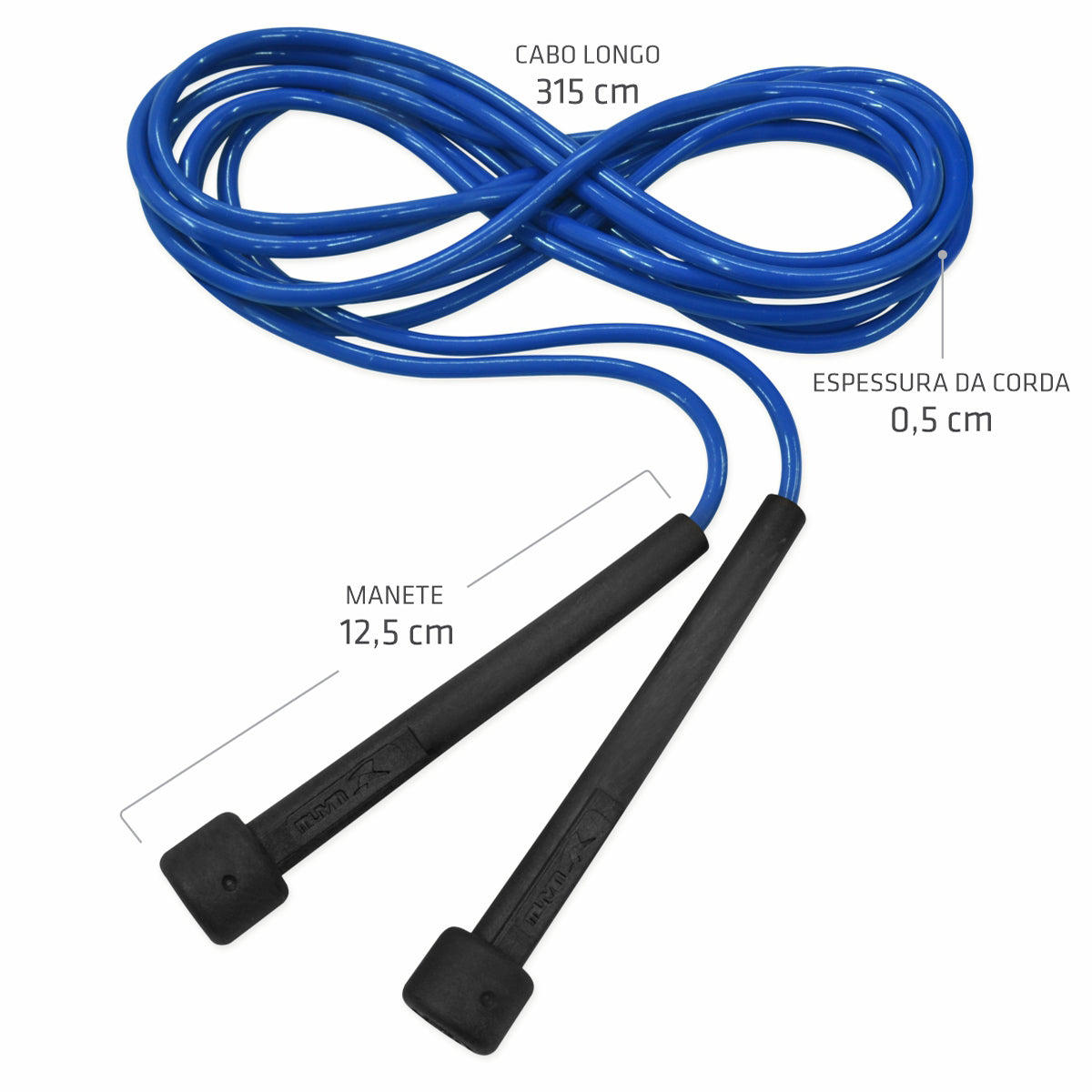 Kit Caneleira de Peso 1kg + Corda de Pular + Kit Mini Band 3 Tensões