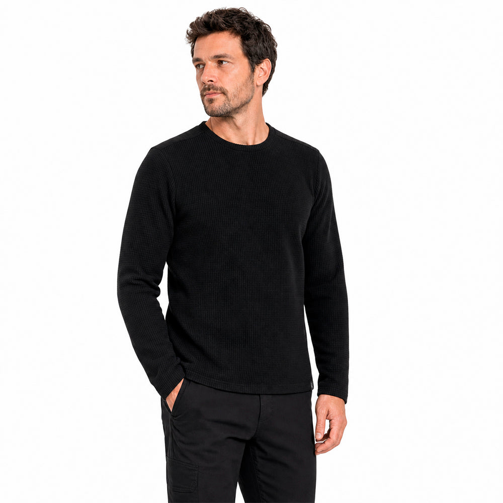 Blusa Fleece Solid LS/CN Masculina Muvin Preto