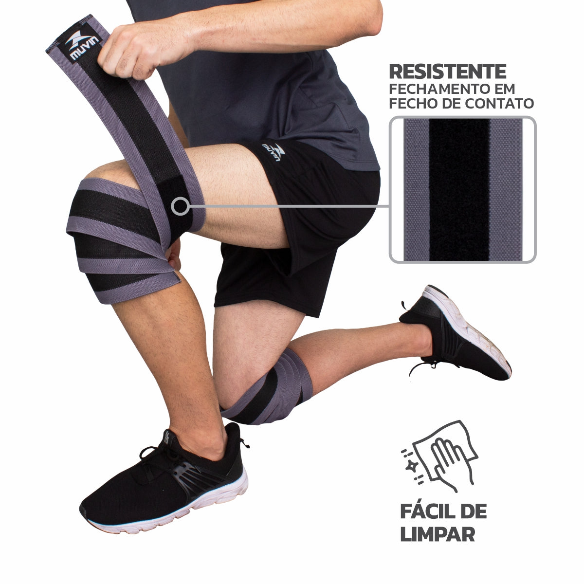 Faixa Elástica de Joelho para LPO - 150cm