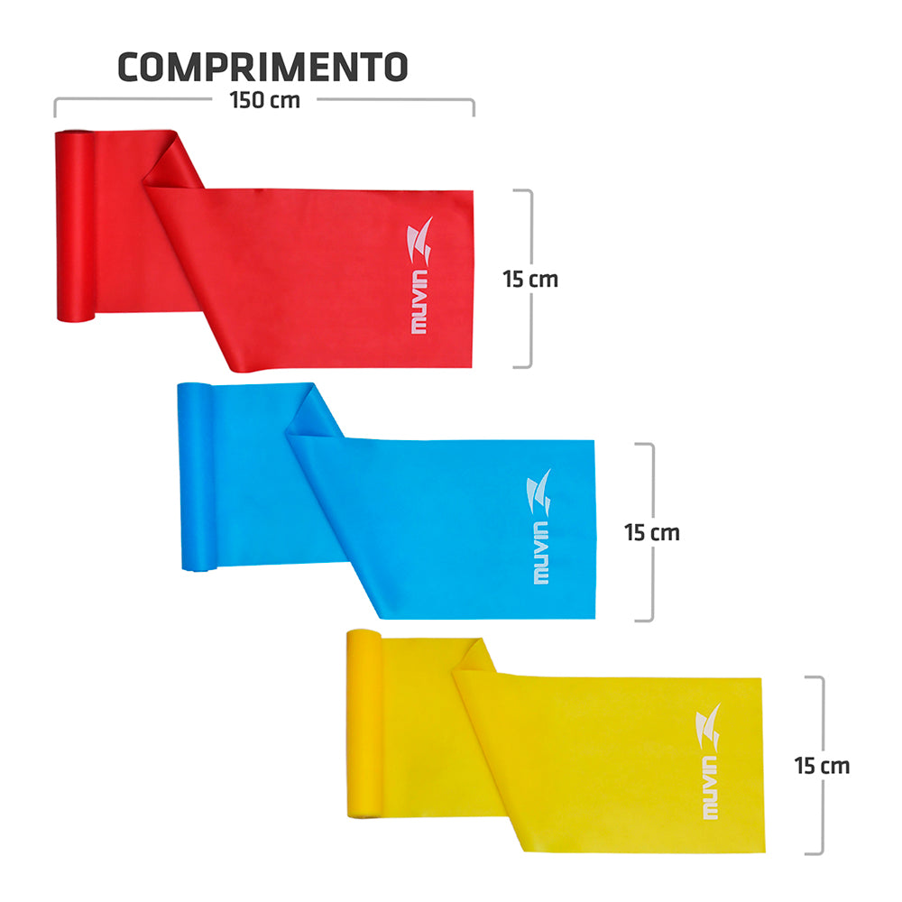 Kit Bola de Pilates 65cm + Kit Faixa Elástica 3 Tensões