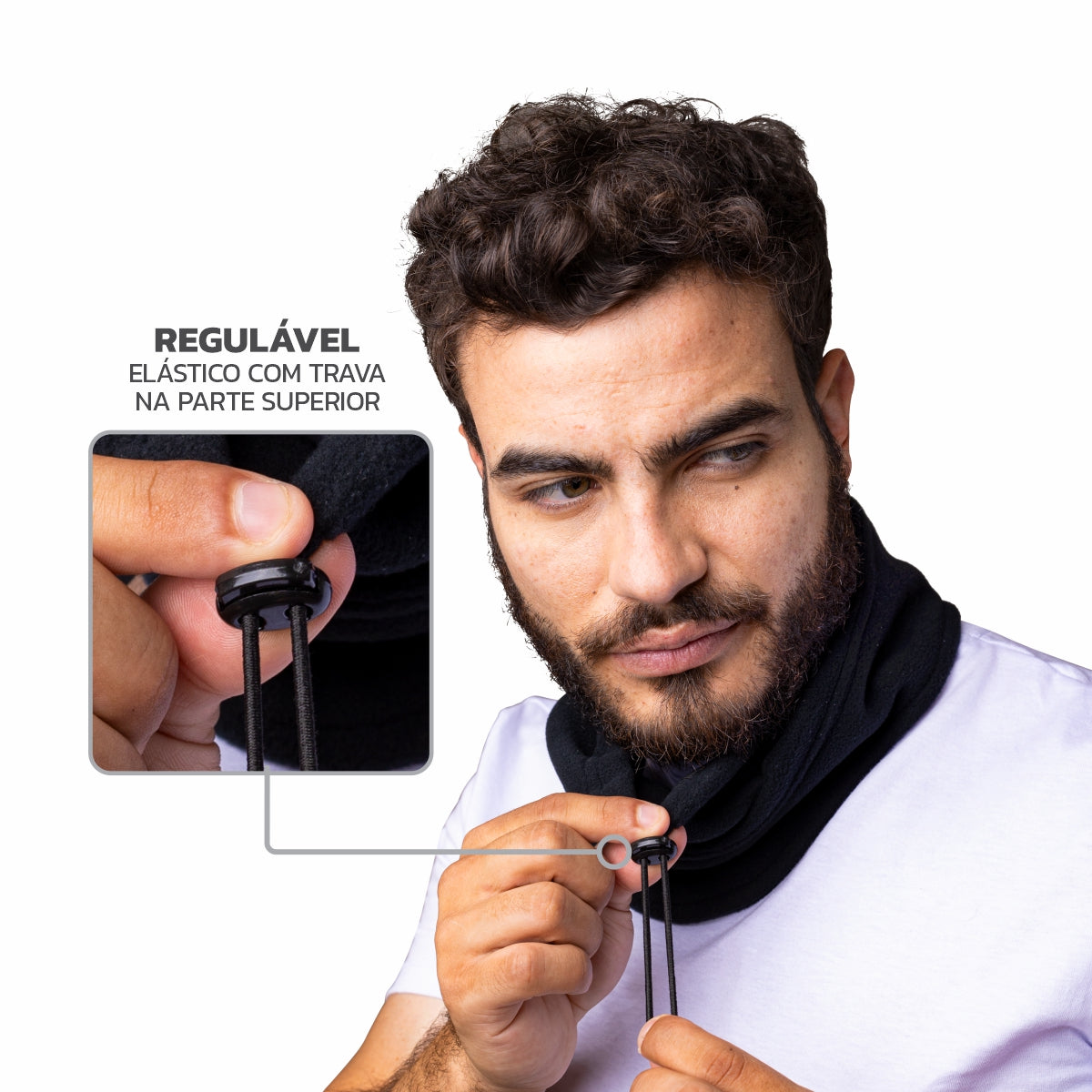 Gorro Faixa Fleece Multiuso 3 em 1 FPS UV50+