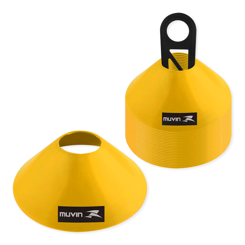 Half Cone de Marcação Muvin (Chapéu Chinês) para Treinamento - Kit com 24