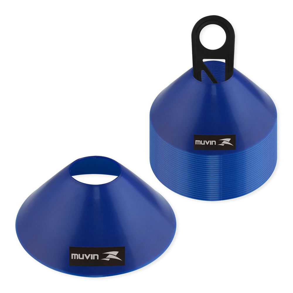 Half Cone de Marcação Muvin (Chapéu Chinês) para Treinamento - Kit com 24