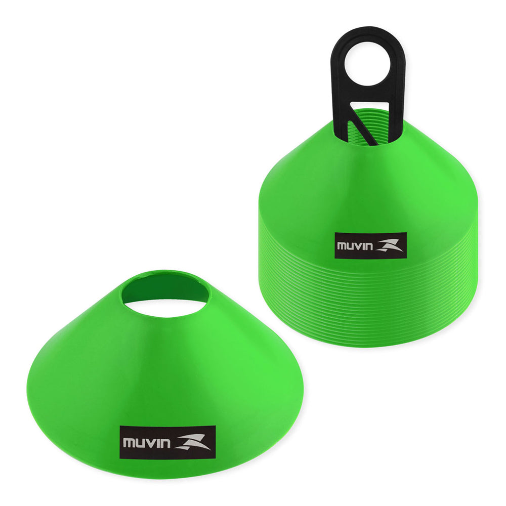 Half Cone de Marcação Muvin (Chapéu Chinês) para Treinamento - Kit com 24