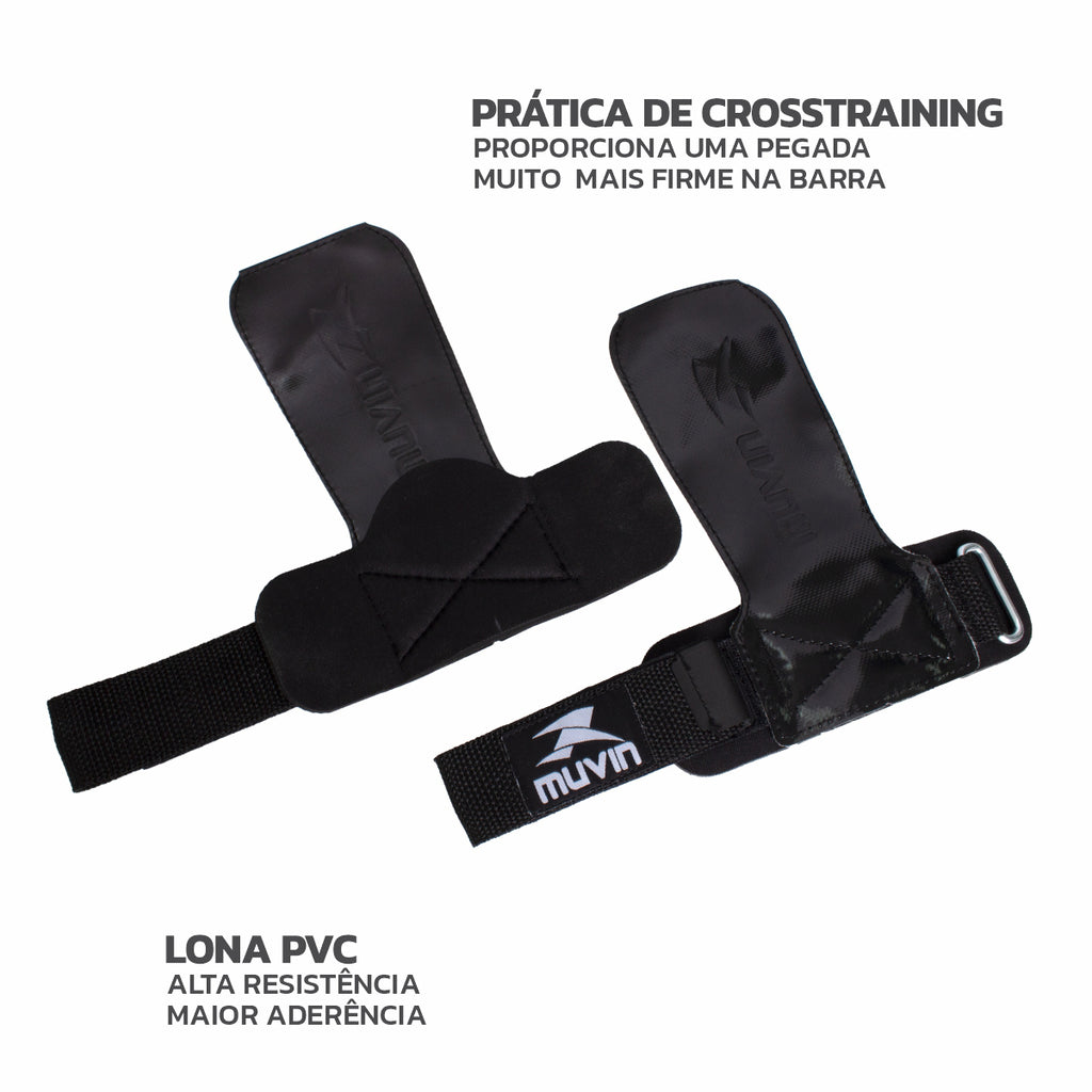 Kit Cinturão de Musculação + Luva Hand Grip para Crossfit Power