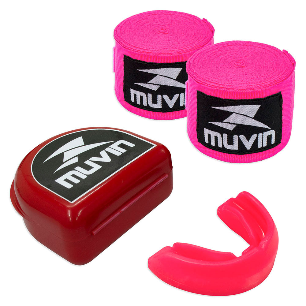 Kit Bandagem Elástica 5m + Protetor Bucal Profissional Muvin Muvin
