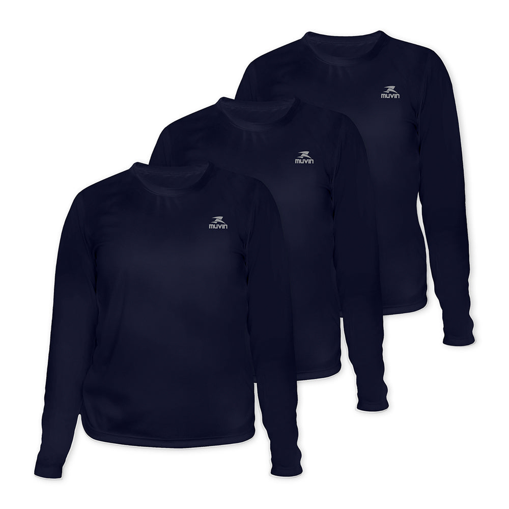 Camisa Manga Longa Dry Basic LS FPS50 - Feminino - Kit com 3