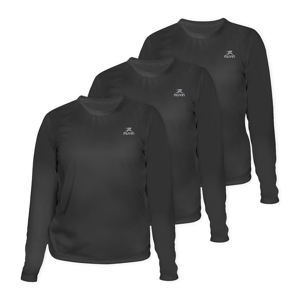 Camisa Manga Longa Dry Basic LS FPS50 - Feminino - Kit com 3