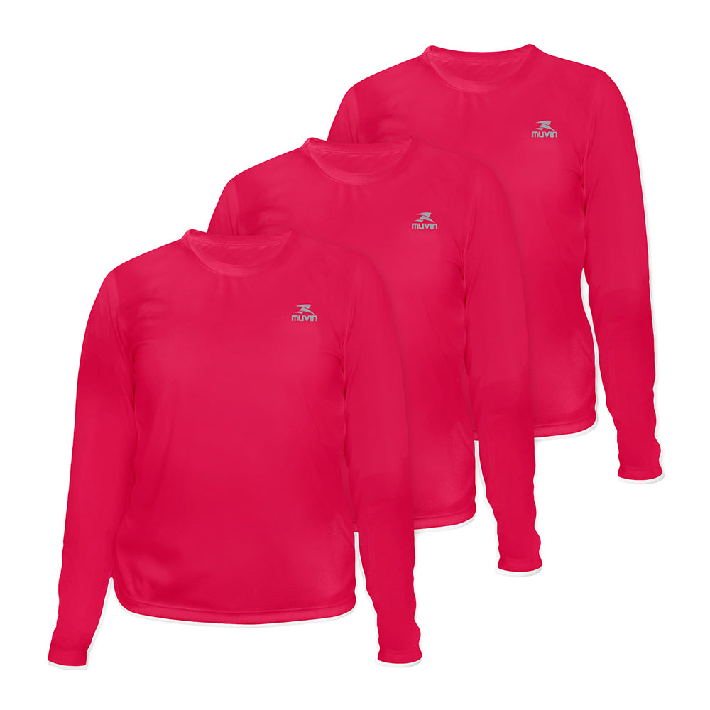 Camisa Manga Longa Dry Basic LS FPS50 - Feminino - Kit com 3