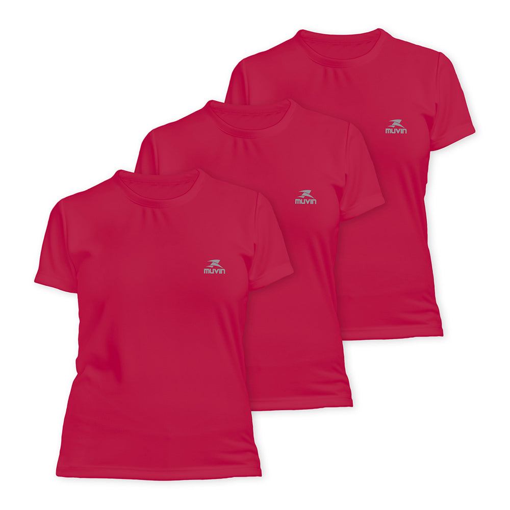 Camiseta Dry Basic SS FPS50 - Feminino - Kit com 3
