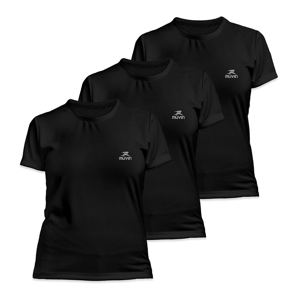 Camiseta Dry Basic SS FPS50 - Feminino - Kit com 3