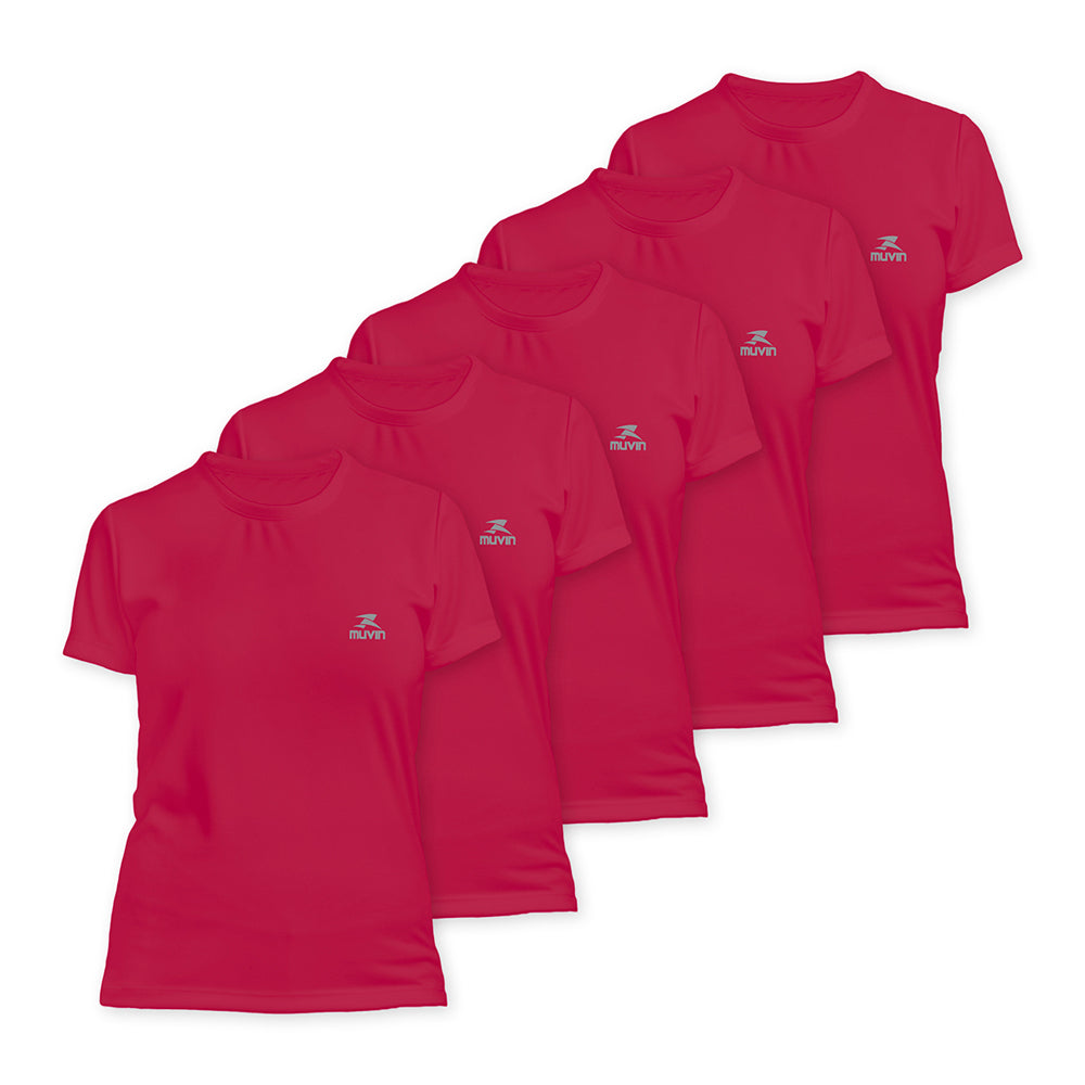 Camiseta Dry Basic SS FPS50 - Feminino - Kit com 5
