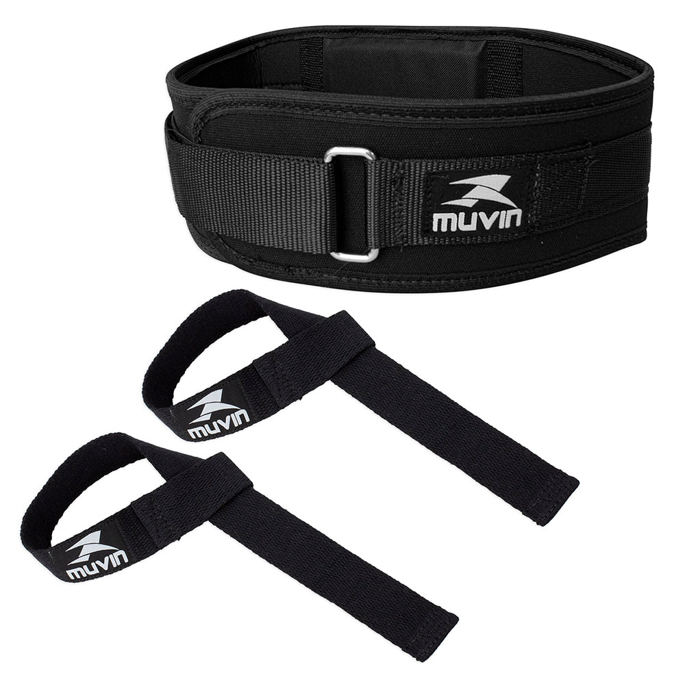 Kit Cinturão de Musculação + Strap de Musculação