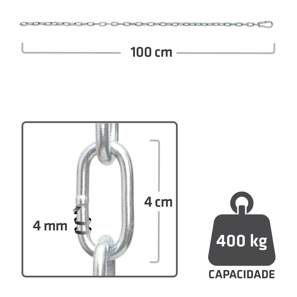 Kit Corrente para Saco de Pancada 100cm
