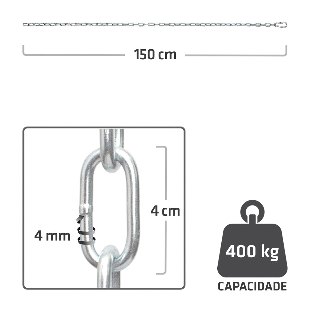 Kit Corrente para Saco de Pancada 150cm