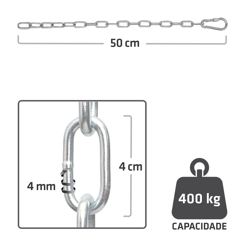 Kit Corrente para Saco de Pancada 50cm