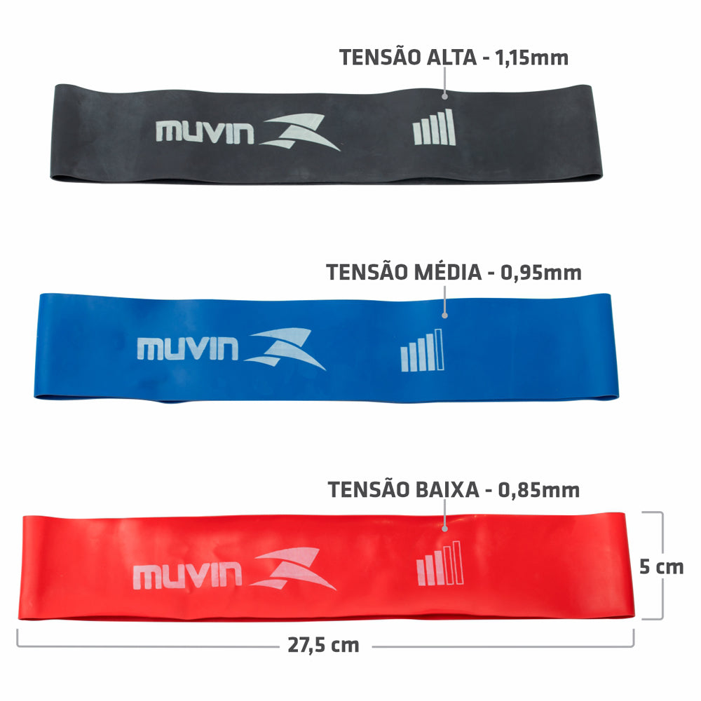 Kit Colchonete de Espuma D50 + Corda de Pular + Caneleira de Peso 2kg + Kit Mini Band 3 Tensões