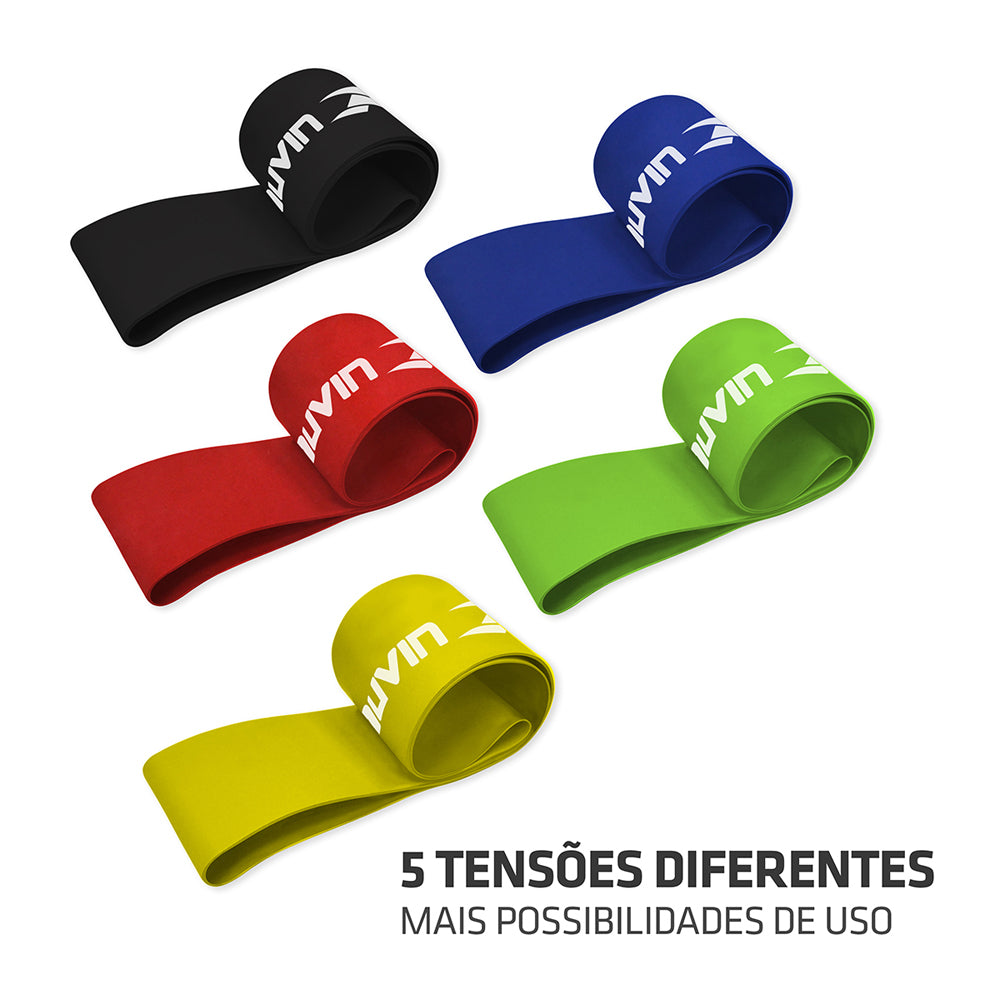 Kit Faixa Elástica Mini Band - 5 Tensões