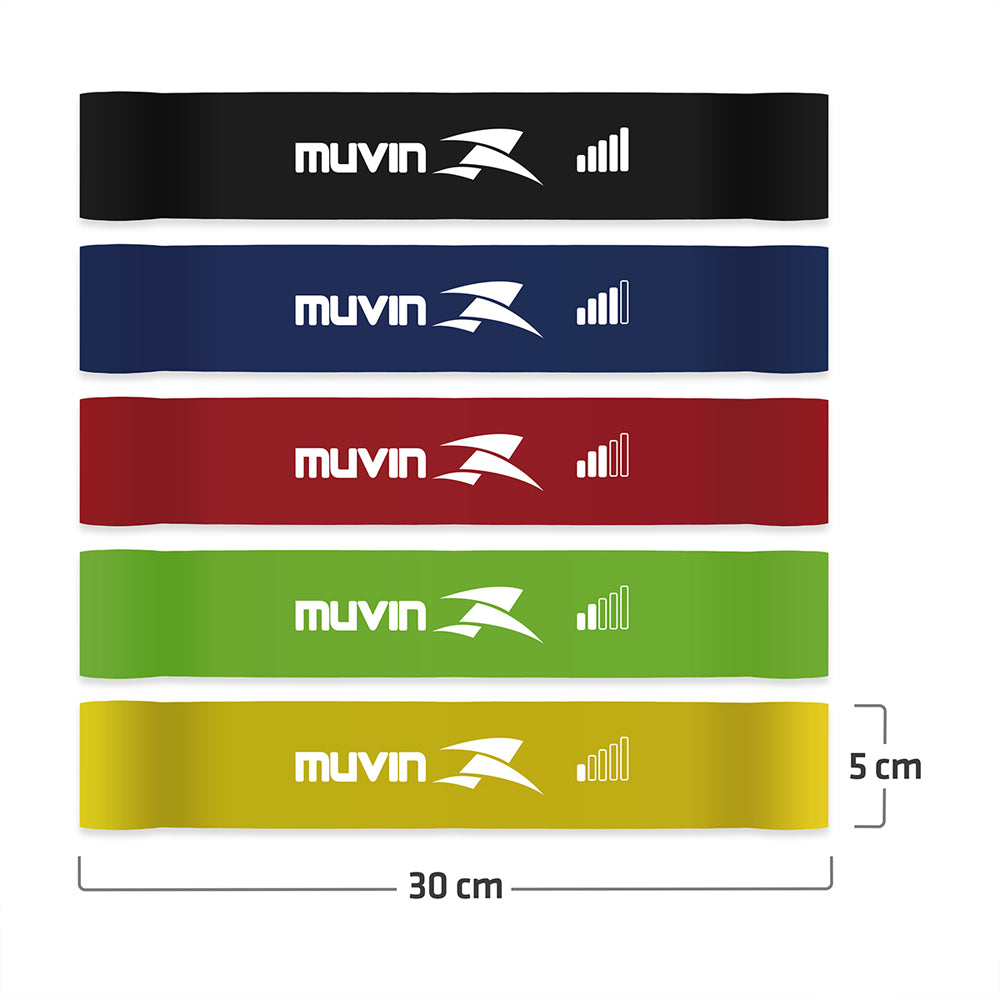 Kit Faixa Elástica Mini Band - 5 Tensões