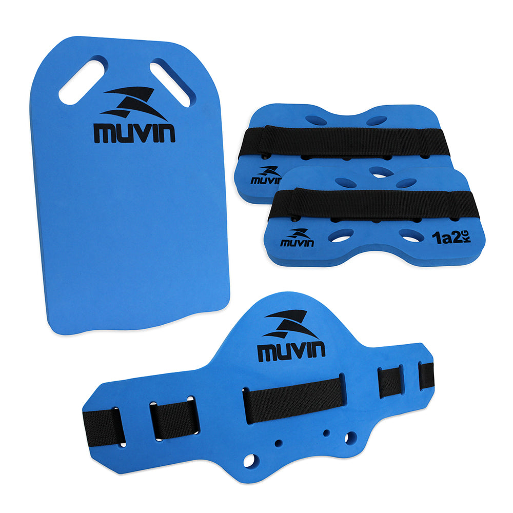 Kit Prancha Corretiva + Caneleira Hidroginástica - 1kg à 2kg + Cinto Flutuante