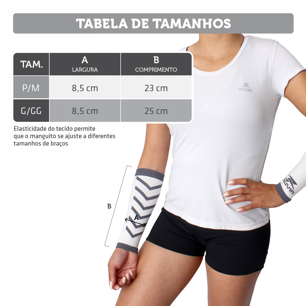 Kit 2 Pares Manguito Curto Voleibol Arrow Muvin