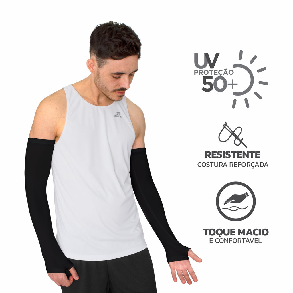 Manguito Longo Elástico Basic HC FPS UV50+ - Kit com 3