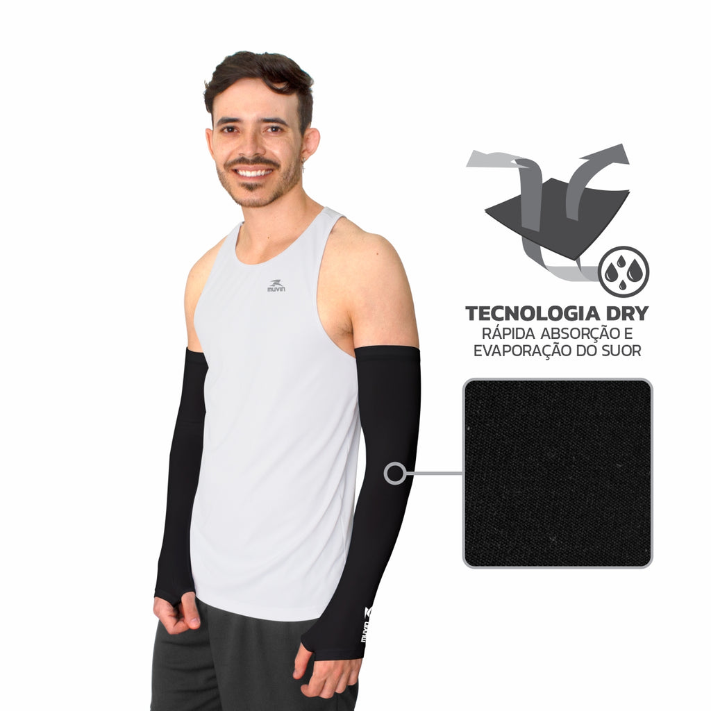 Manguito Longo Elástico Basic HC FPS UV50+ - Kit com 3