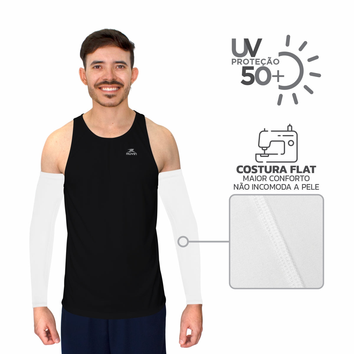 Manguito Longo Elástico Pro FPS UV 50+ - Kit com 2