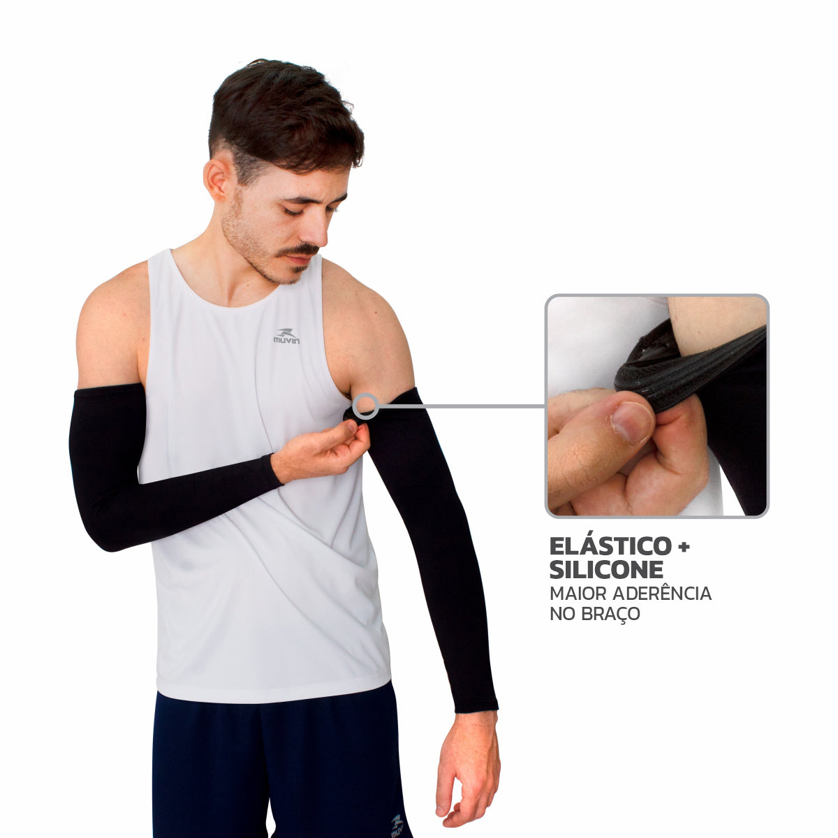 Kit Manguito Longo Elástico Pro FPS UV 50+ + Pernito Esportivo Pro Proteção Solar UV50+