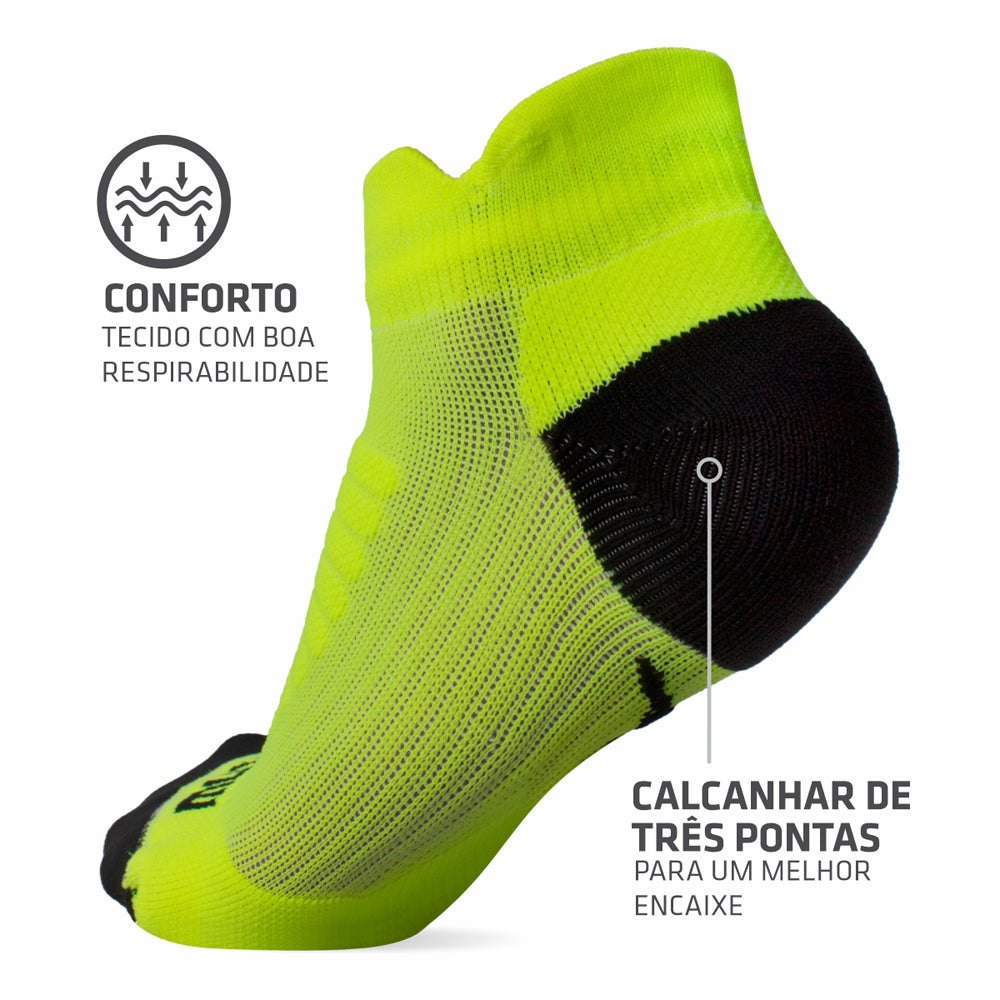 Meia Cano Curto Sport Performance - Kit com 3