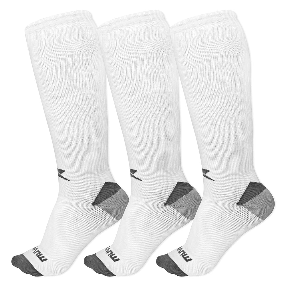 Kit 3 Pares Meia Cano Longo Compressão Solid Muvin Unissex