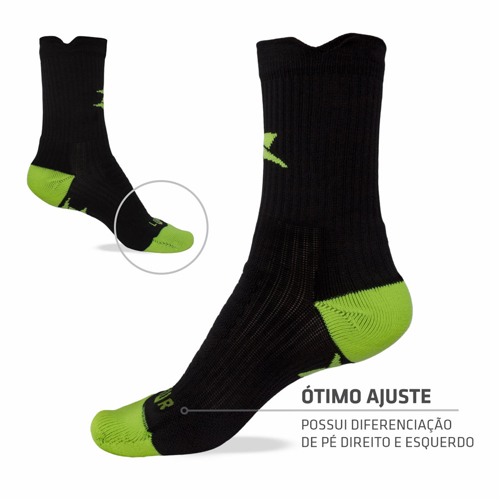 Meia Cano Longo Sport Performance - Kit com 3