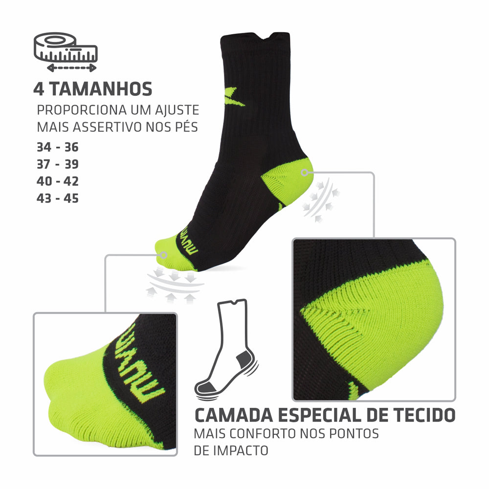 Meia Cano Longo Sport Performance