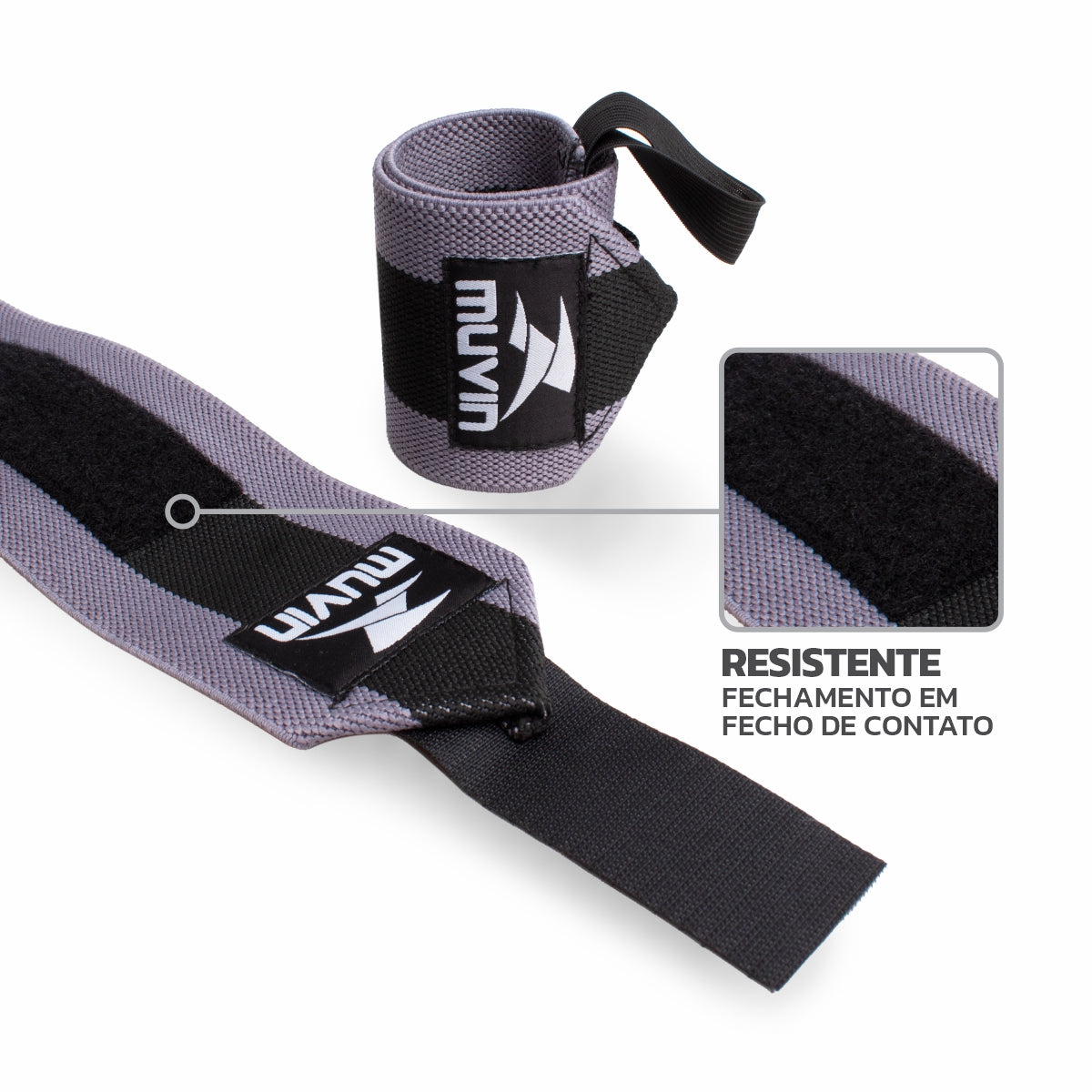 Kit Cinturão de Musculação + Munhequeira Elástica Curta para LPO