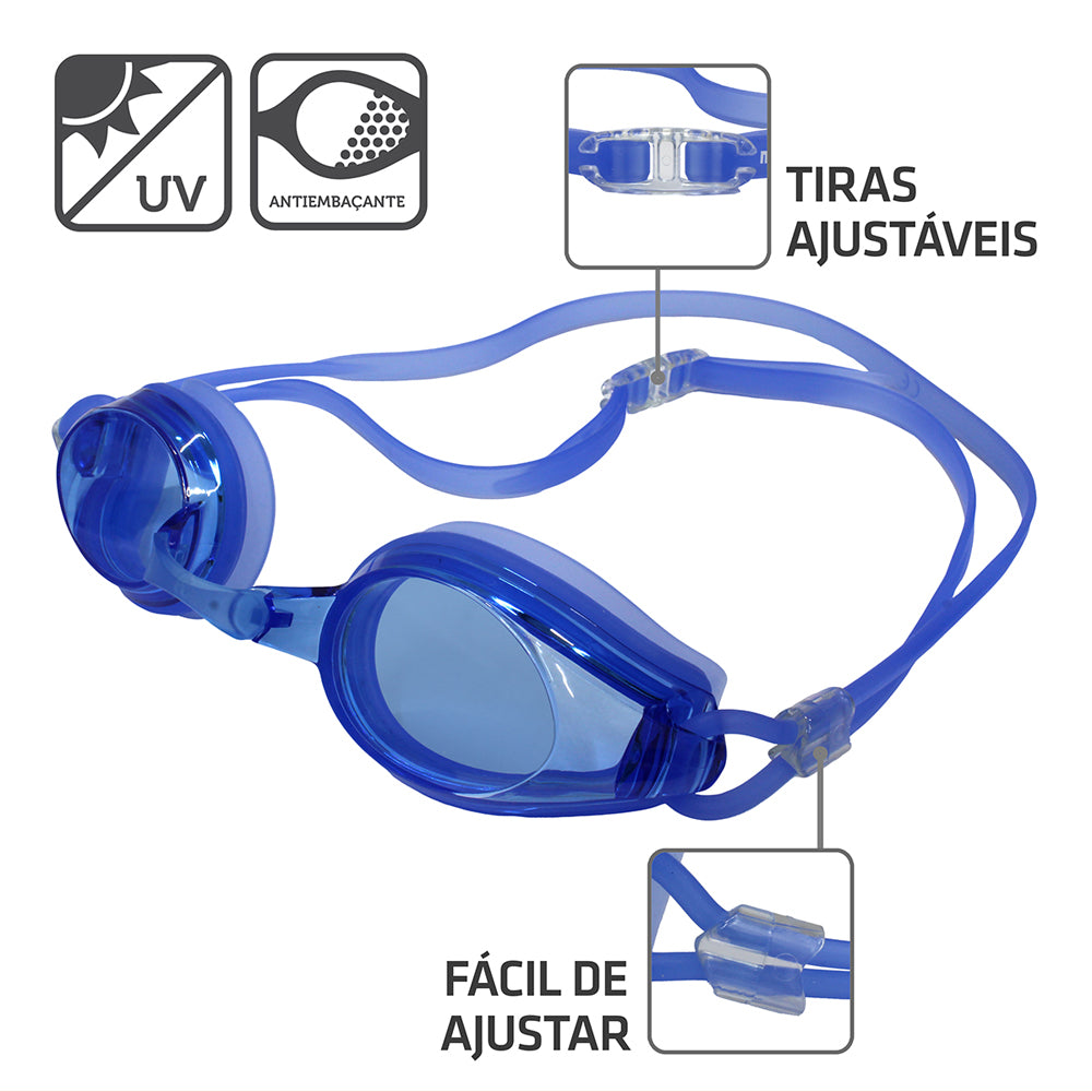 Kit Óculos de Natação Marlin PRO + Touca de Natação em Silicone Standard