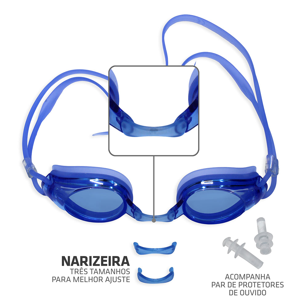 Kit Óculos de Natação Marlin PRO + Touca de Natação em Silicone Standard