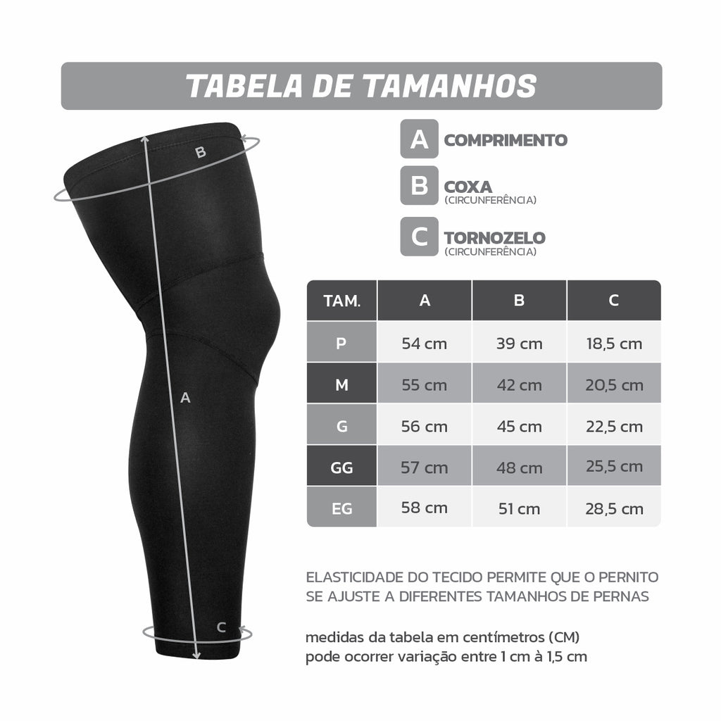 Kit Manguito Longo Elástico Pro FPS UV 50+ + Pernito Esportivo Pro Proteção Solar UV50+
