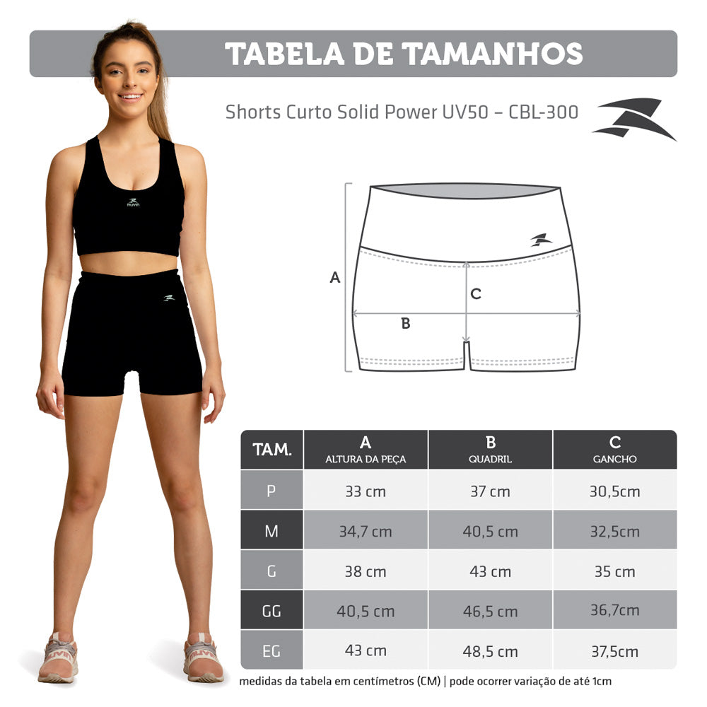 Short Solid Power UV50 - Feminino
