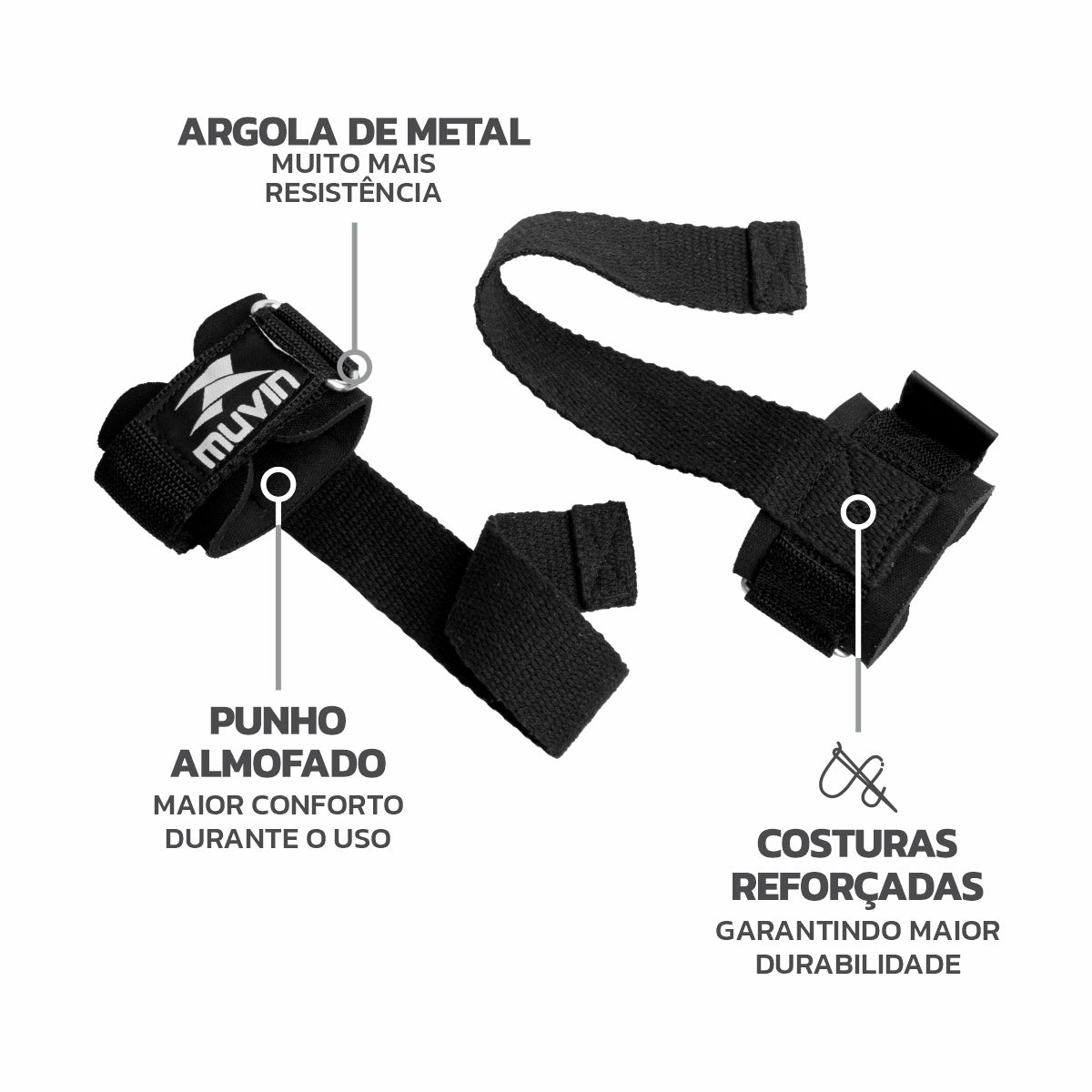 Strap de Musculação com Munhequeira