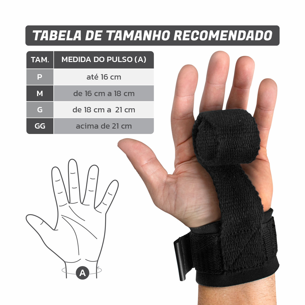Strap de Musculação com Munhequeira