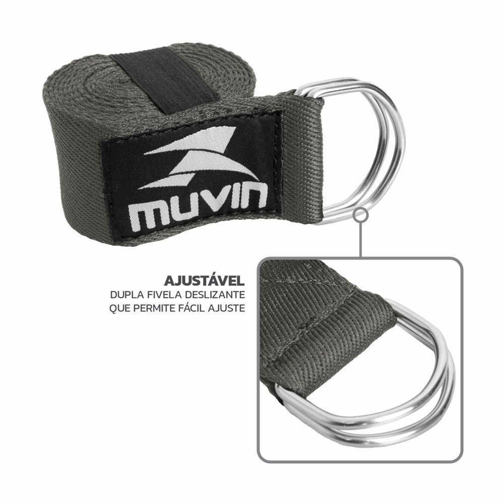 Yoga Strap Muvin Cinto para Alongamento  - 245cm
