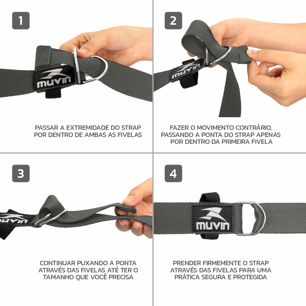 Yoga Strap Muvin Cinto para Alongamento  - 245cm