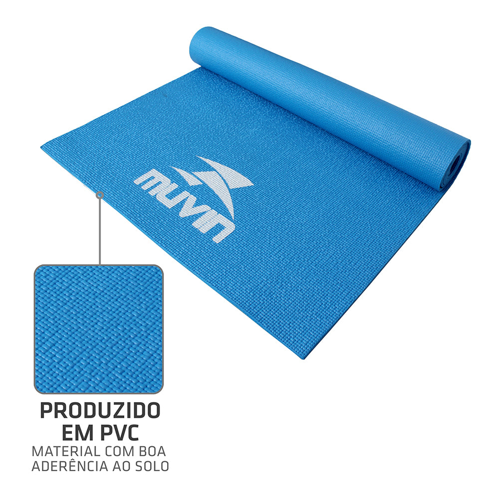 Tapete para Yoga Muvin em PVC 168cm x 61cm  x 4 mm