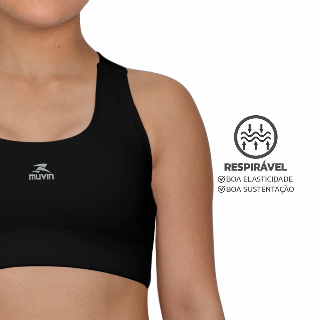 Kit Calça Legging + Top Nadador Fitness Basic